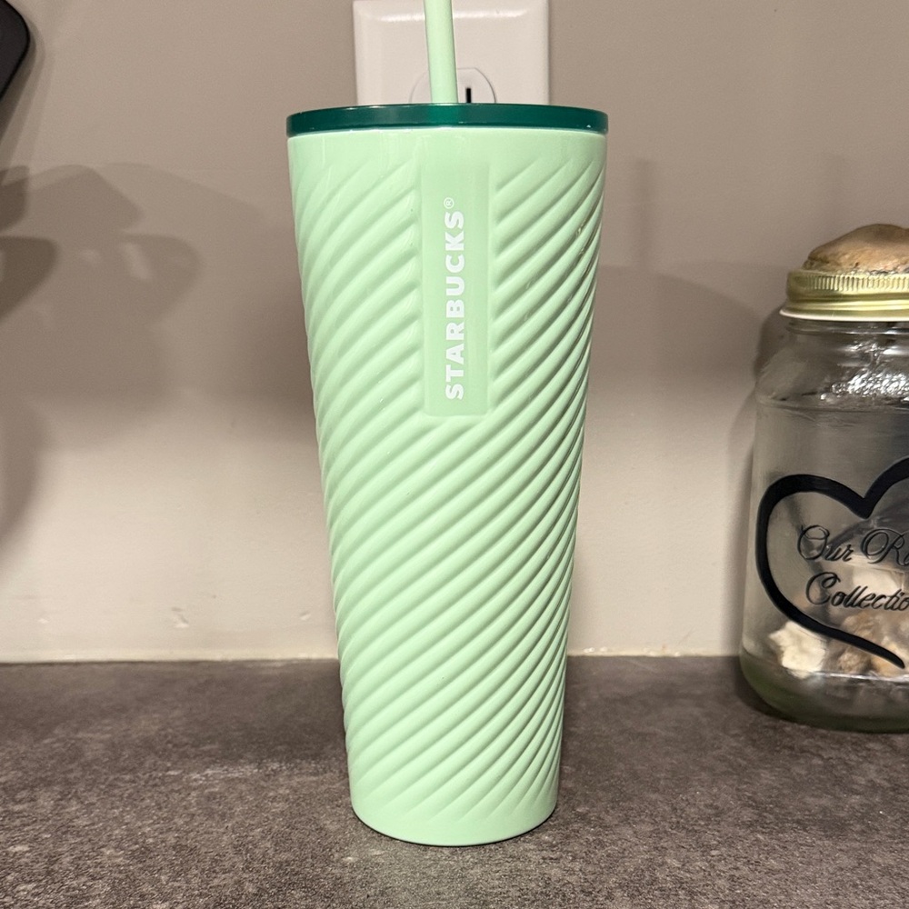 Starbucks Light Green Textured Tumbler